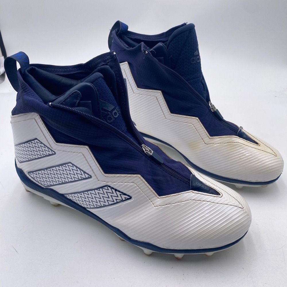 Adidas Adizero Scorch Football Cleats Mens 12.5 Navy Zip Shroud GV8304 has Wear